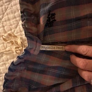 Magnolia Pearl Plaid Wide Leg Pants - Blue and Pink